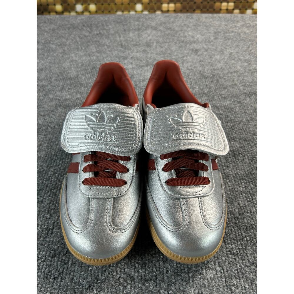 Adidas Samba LT W Silver Metallic Burgundy Gum Sneakers Women's Size 6 - Picture 3 of 10